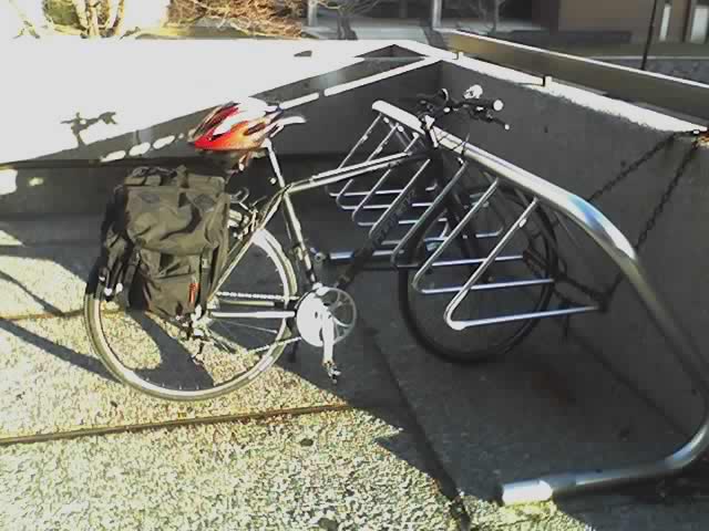 Vince's bike all loaded up